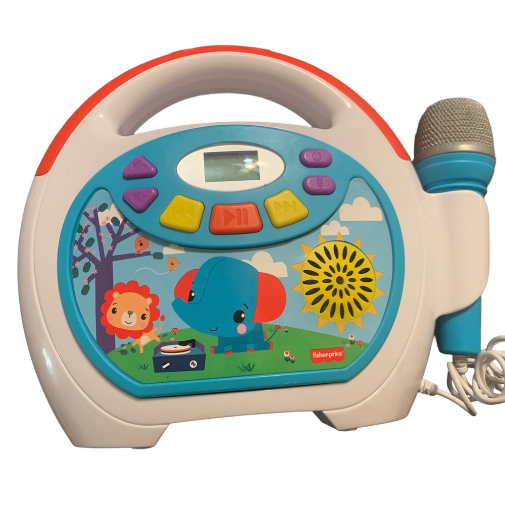 eKids Fisher Price Karaoke Machine, Portable Bluetooth Party Speaker Microphone